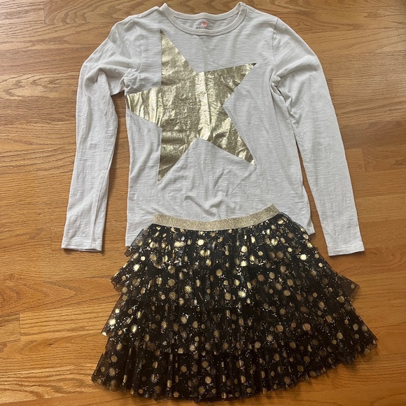 Crewcuts matching tulle skirt and shirt outfit - Picture 1 of 7
